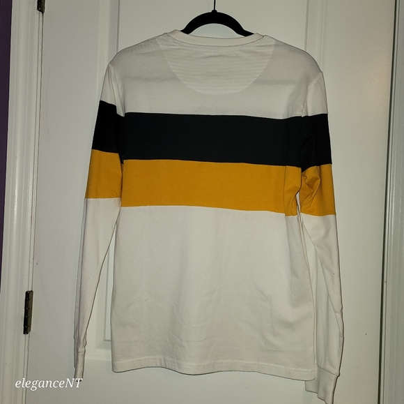 Denim and Flower Long Sleeve White Stripe Ricky Singh Shirt Men's Sz: S NWT - Picture 5 of 7